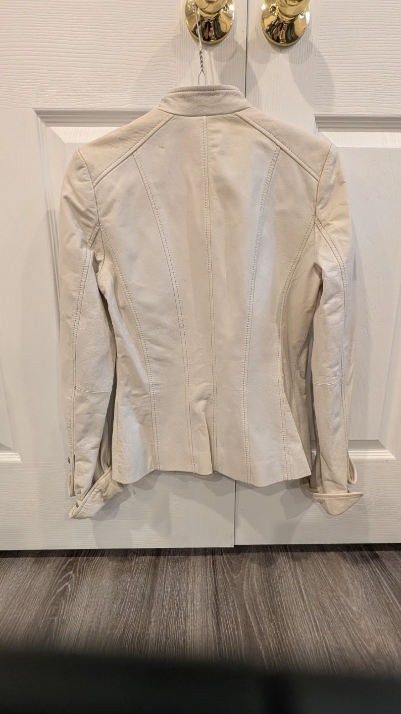 Daniier Leather Jacket - Cream - photo 3
