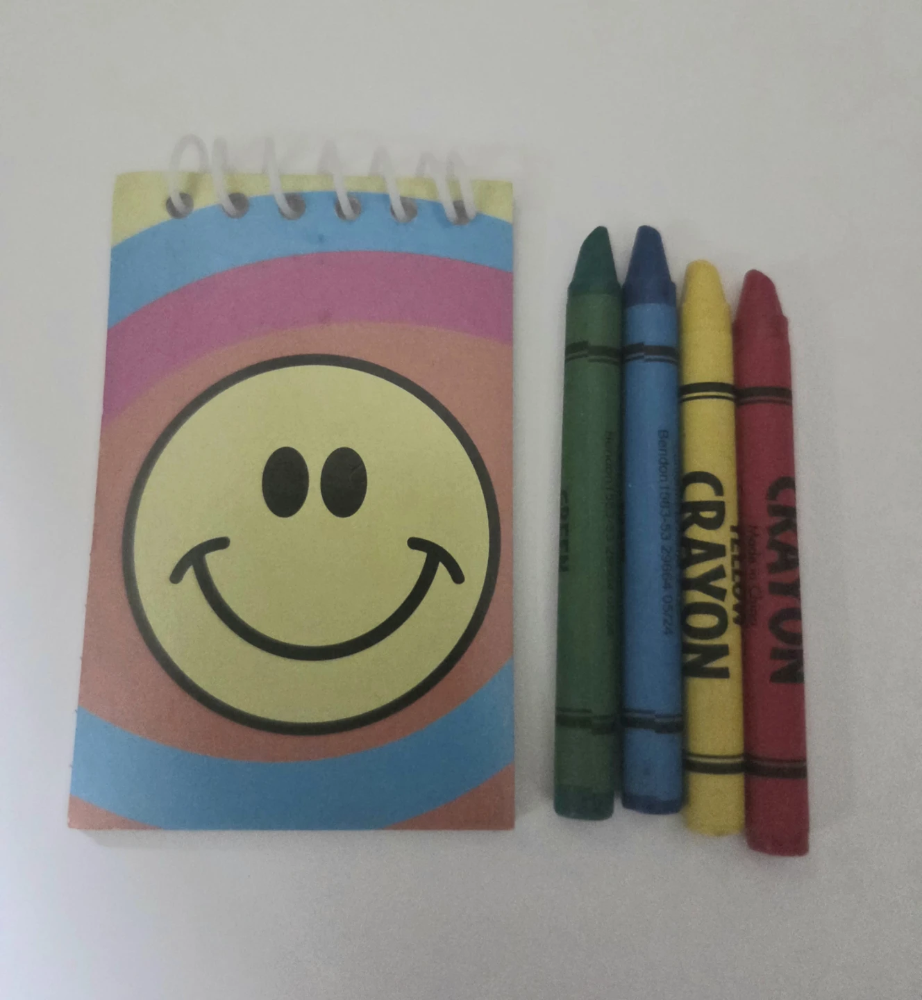 Mini notepad with crayons #freecycle