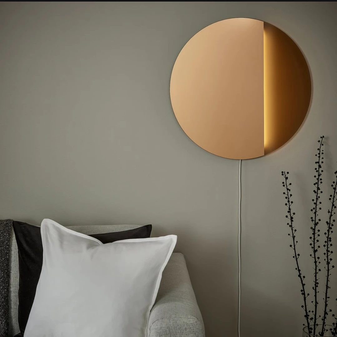 IKEA VARMBLIXT round wall mirror lamp - photo 4
