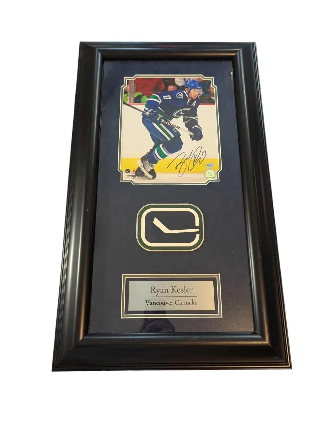 Framed Ryan Kesler Vancouver Canucks Autographed Hockey Photo