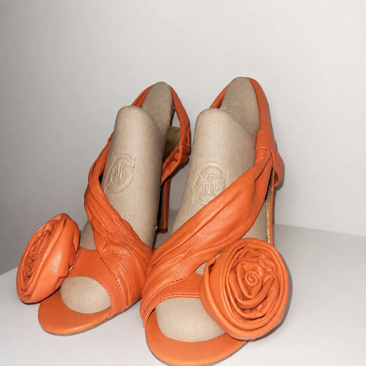 Martinez Valero Orange Rose Heeled Sandals