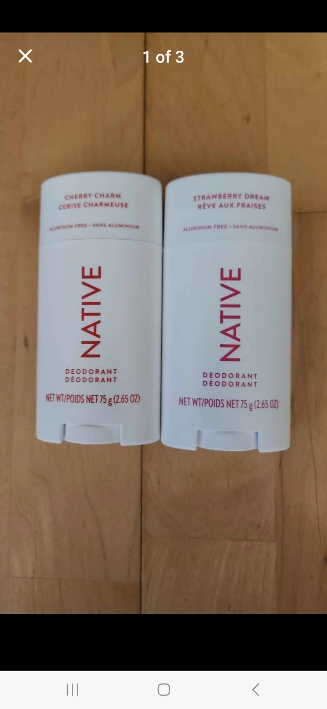 Native Cherry Charm, Strawberry Dream Deodorants (Brand New)