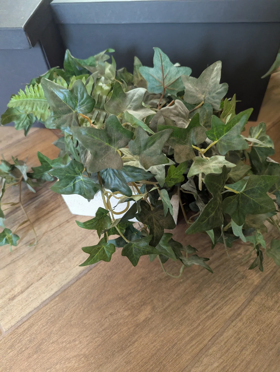 Artificial Ivy Plant in White Pot