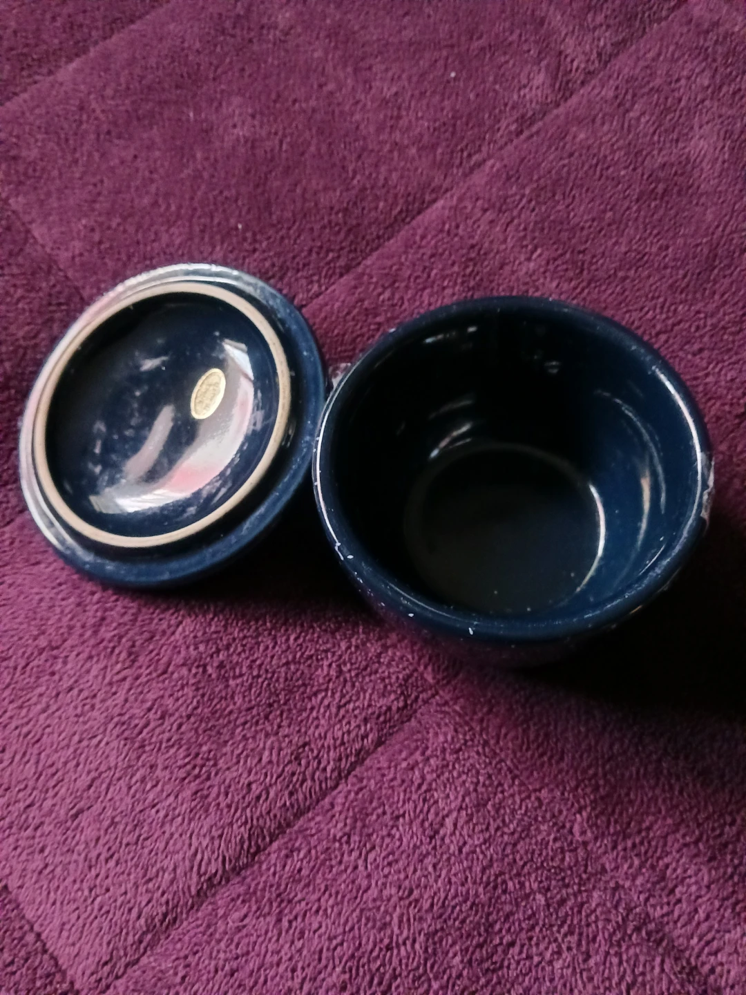 Crazy Mountain blue ceramic lidded dish - photo 2