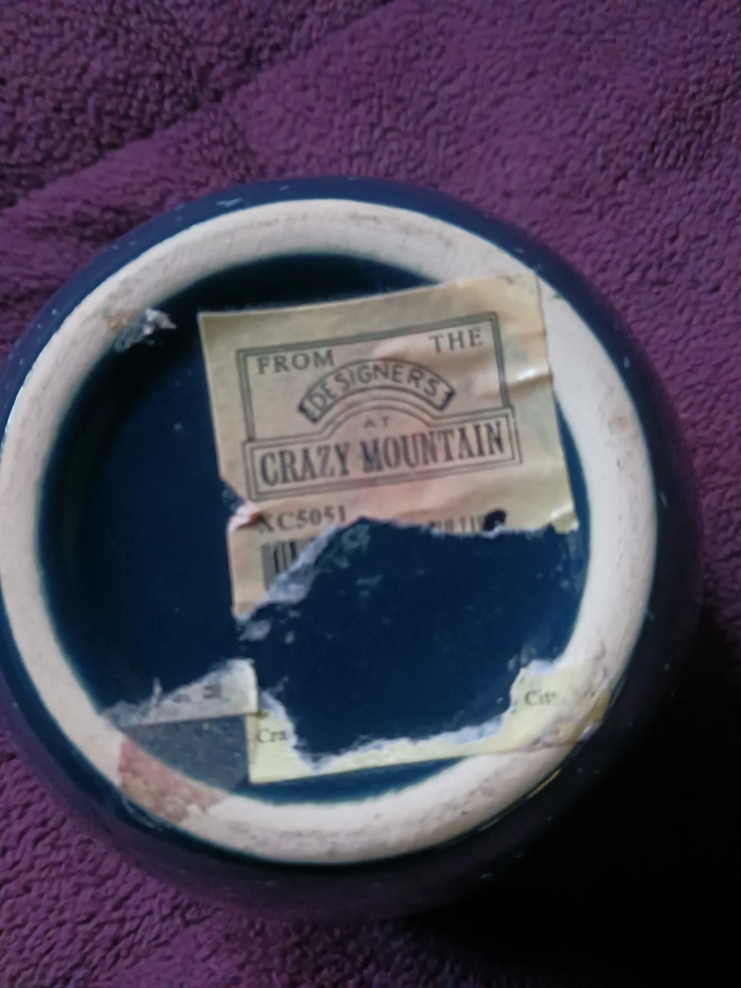 Crazy Mountain blue ceramic lidded dish - photo 3