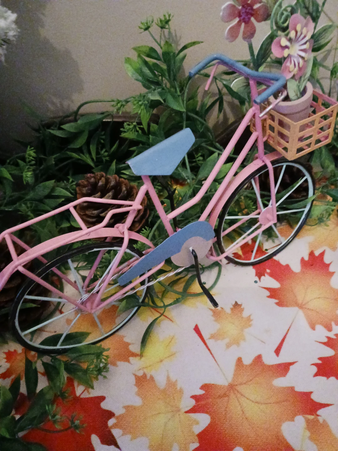 Pink Decorative Bicycle with Flowers - photo 2