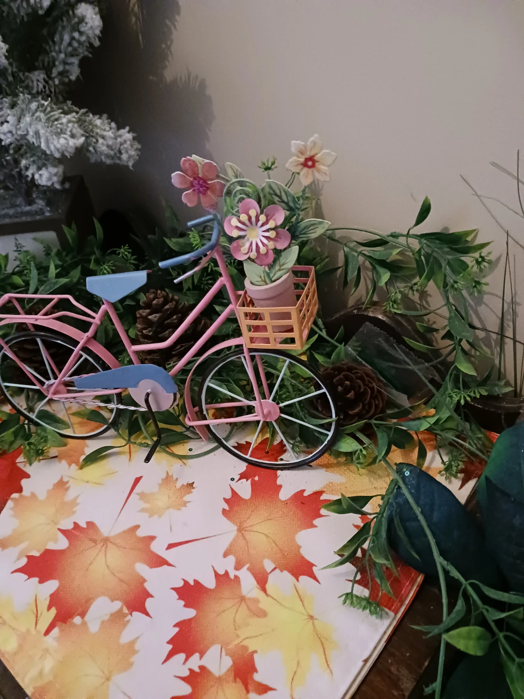 Pink Decorative Bicycle with Flowers - photo 3