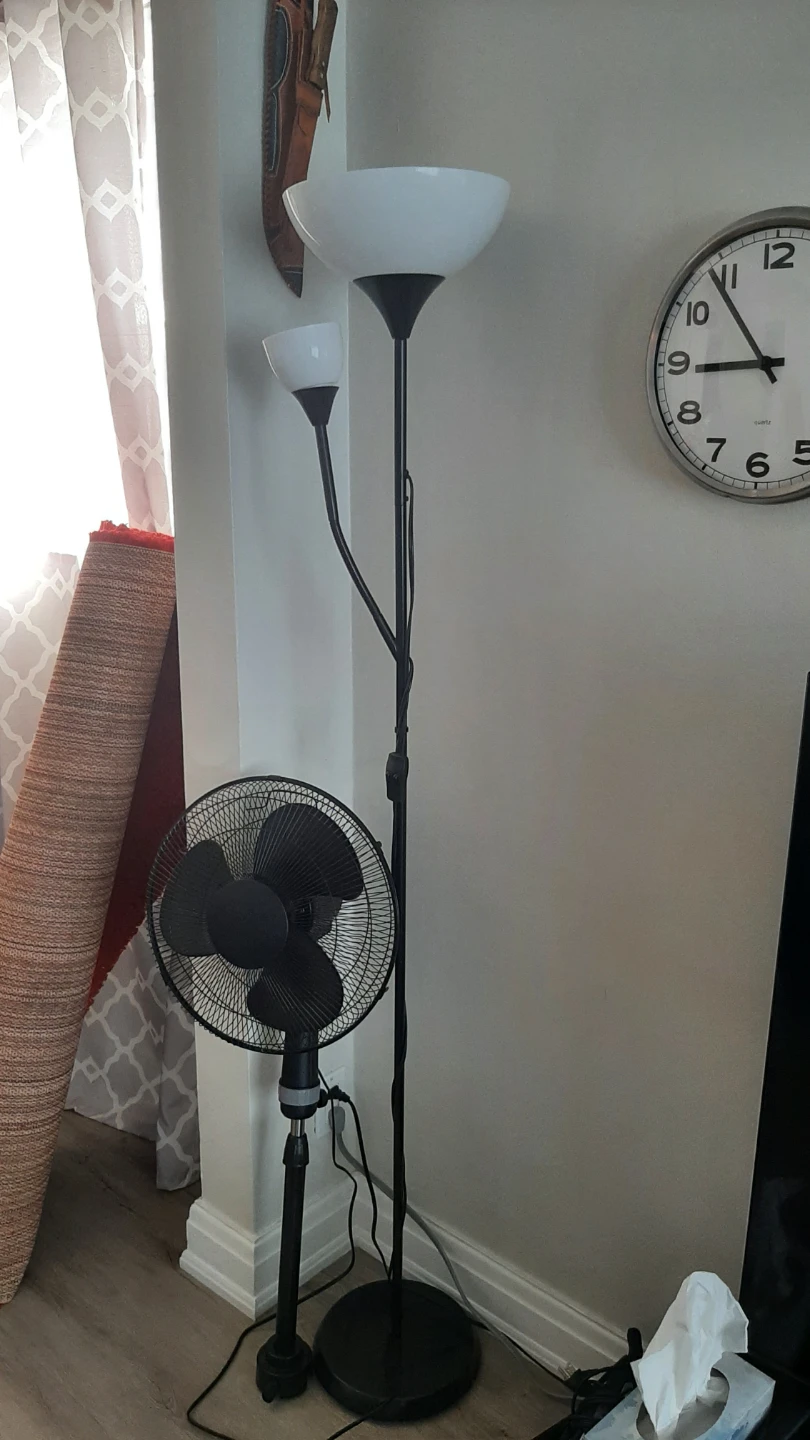 Black Floor Lamp with Two Lights - photo 3