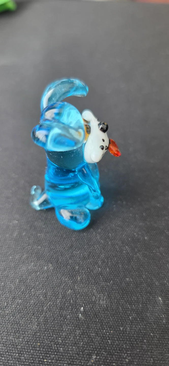 Blue Glass Dog Figurine - photo 2