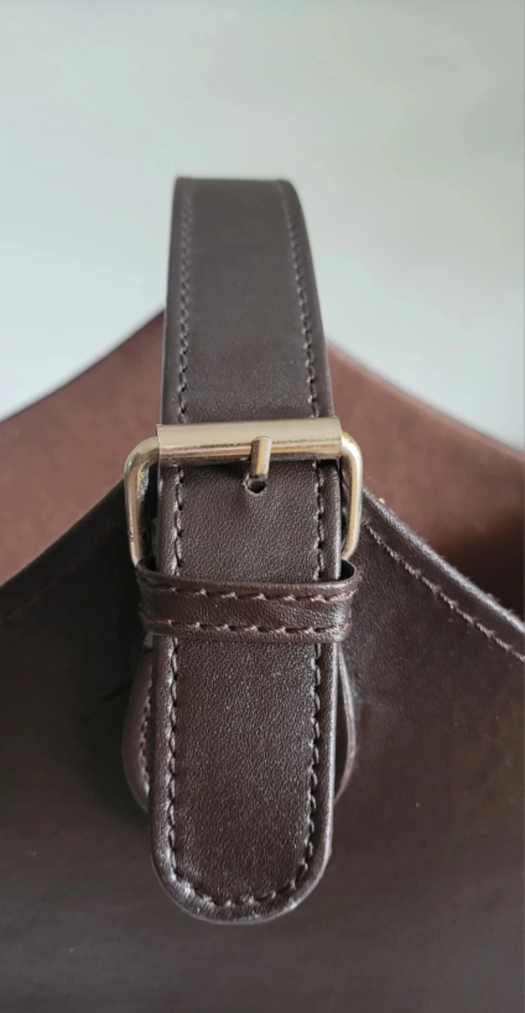 ⚽ Brown Faux Leather Magazine Holder - photo 3
