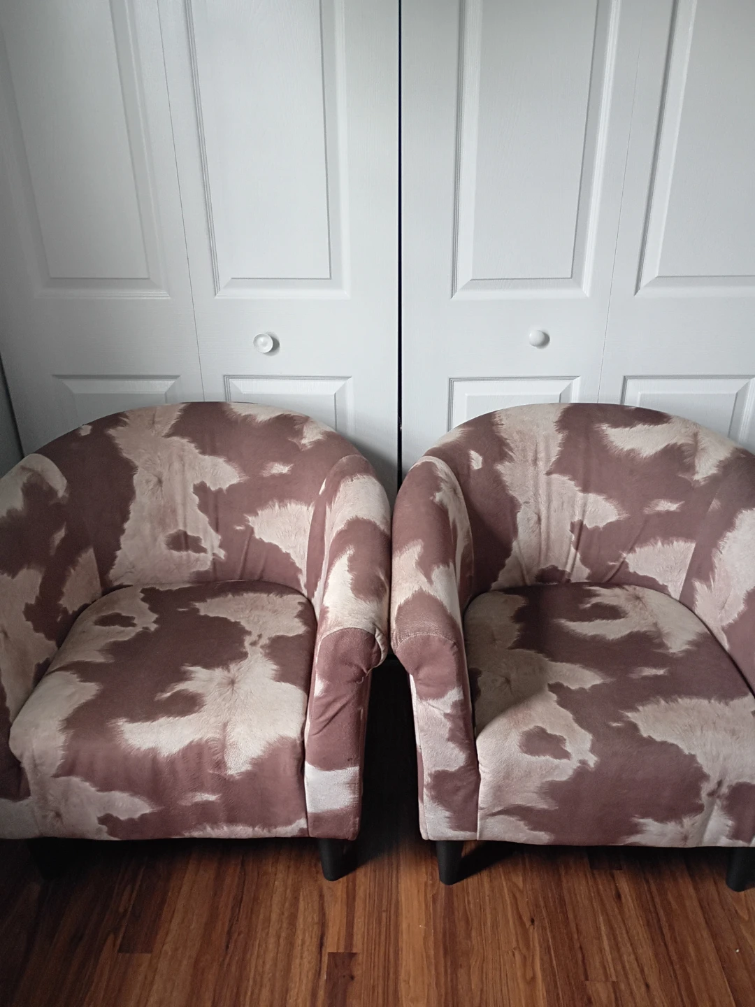 Cow Print Accent Chairs (Set of 2)