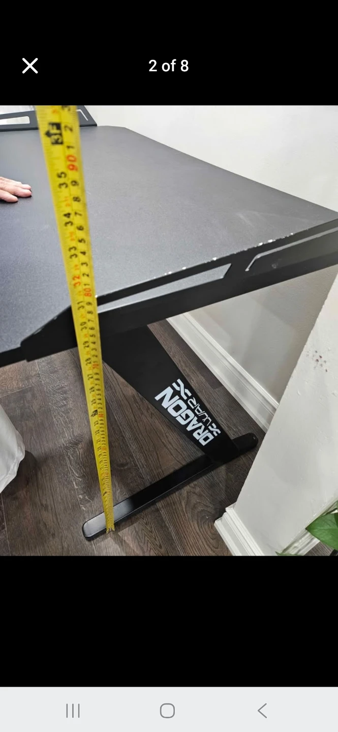 LED lights Gaming desk sturdy Dragon War.Computer desk - photo 3