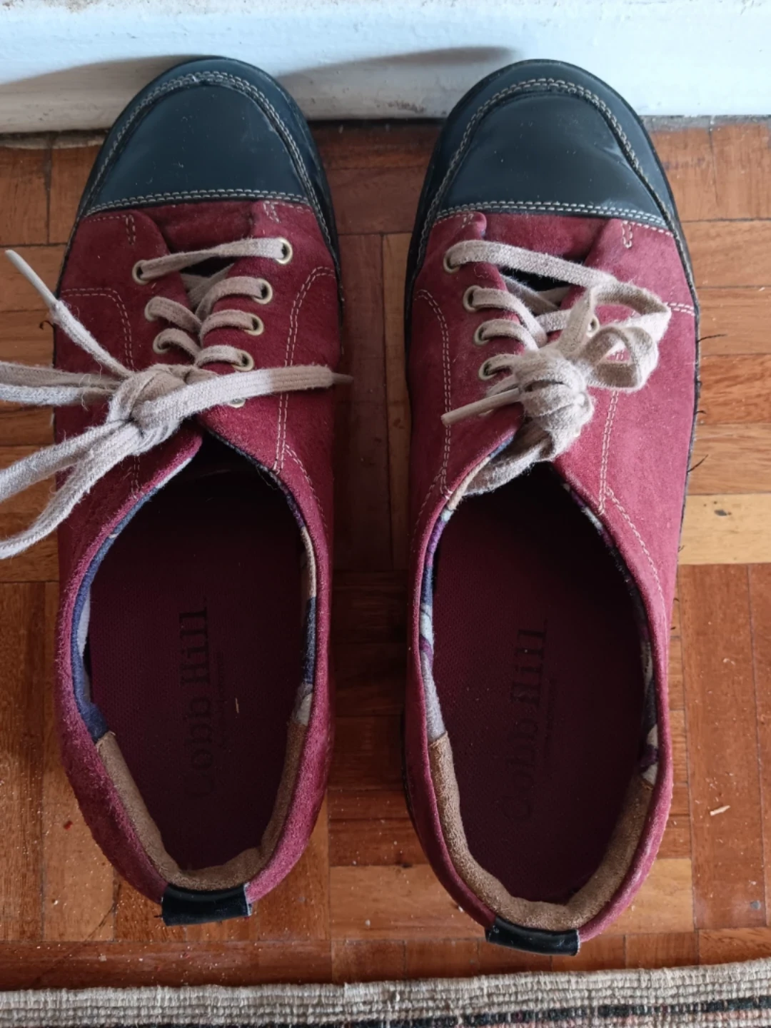 Cobb Hill Red Suede & Leather Lace-Up Shoes