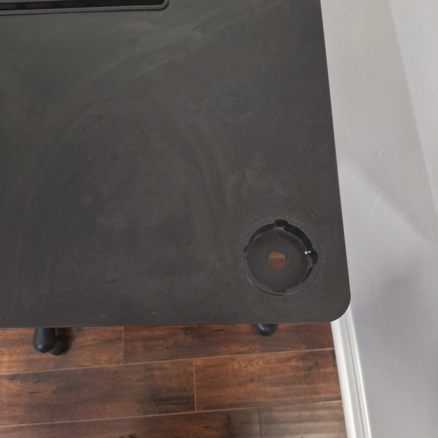 Black Adjustable Height Rolling Laptop Desk Table - photo 3