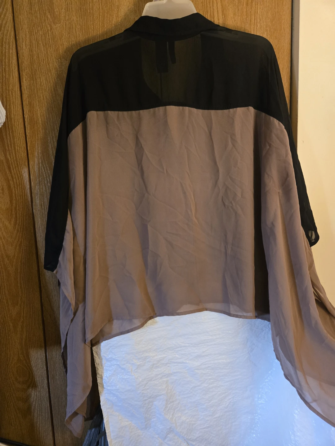 Bisou Bisou Colorblock Sheer Blouse XL - photo 3