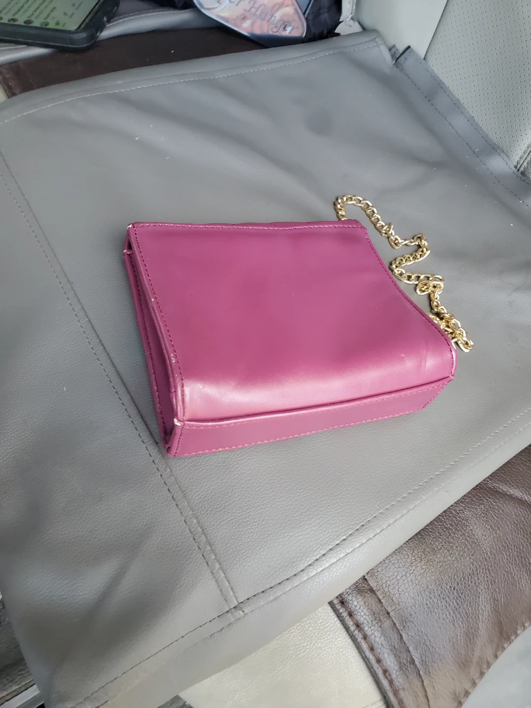 Quilted Chevron Crossbody Bag with Gold Chain - photo 4
