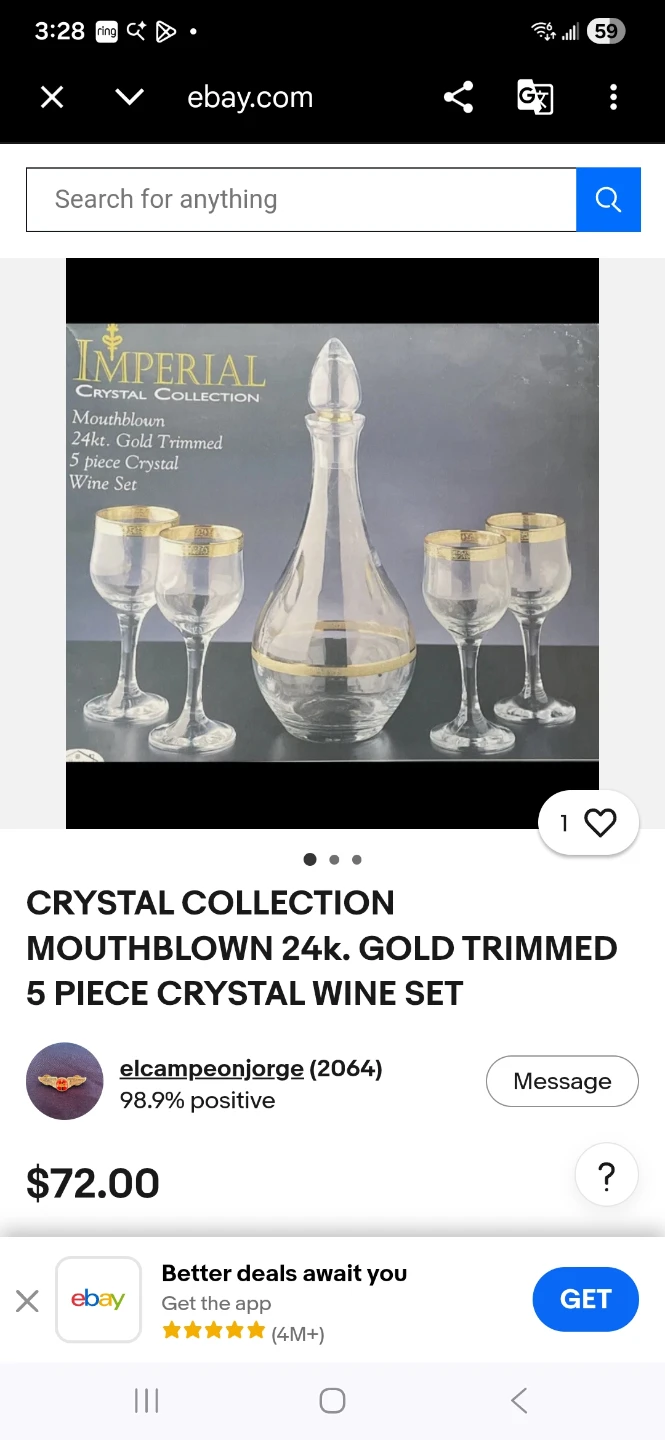 24k Gold wine set - photo 3