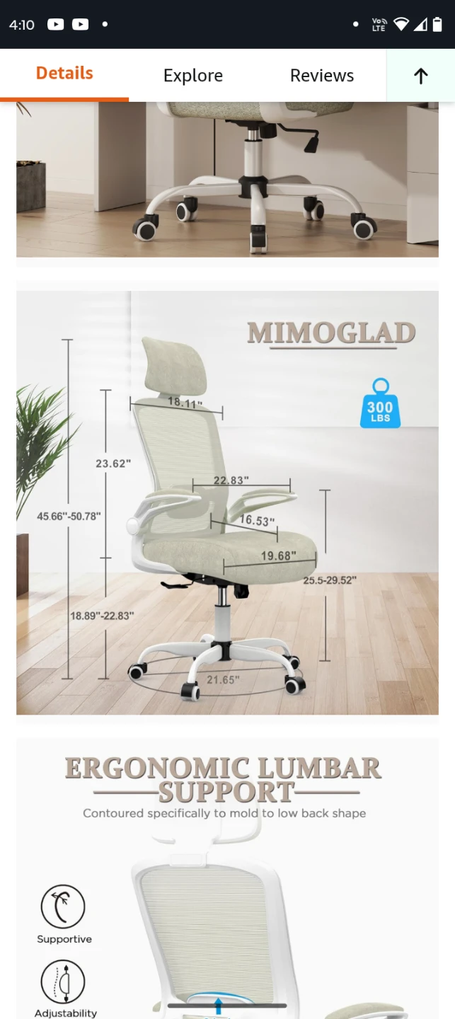 MIMOGLAD Ergonomic Office Chair - photo 4