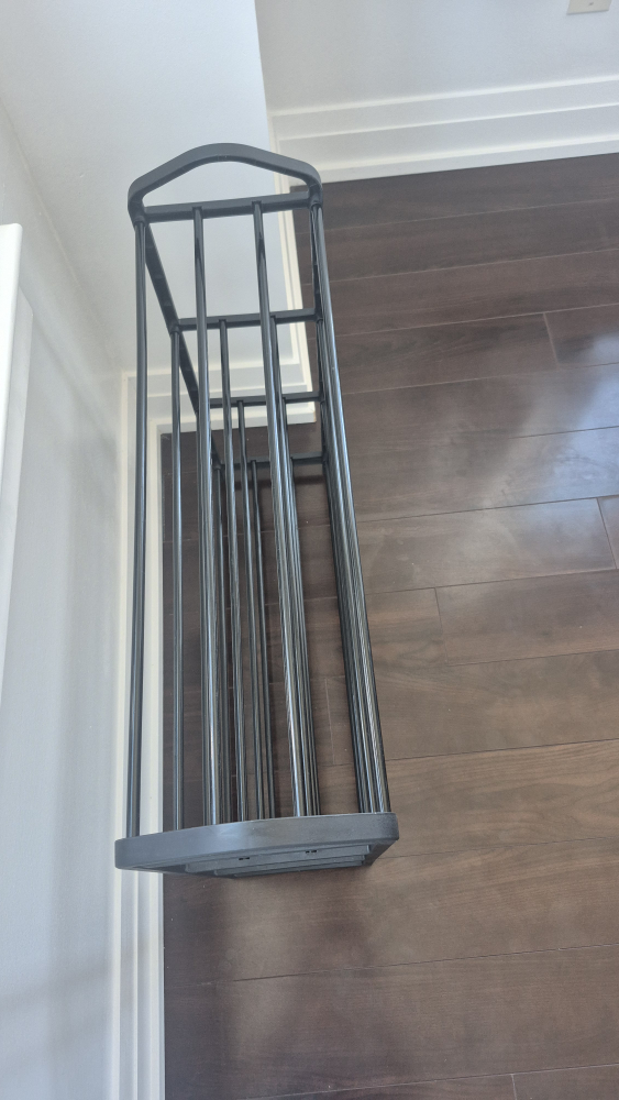 4-Tier Black Metal Shoe Rack - photo 3