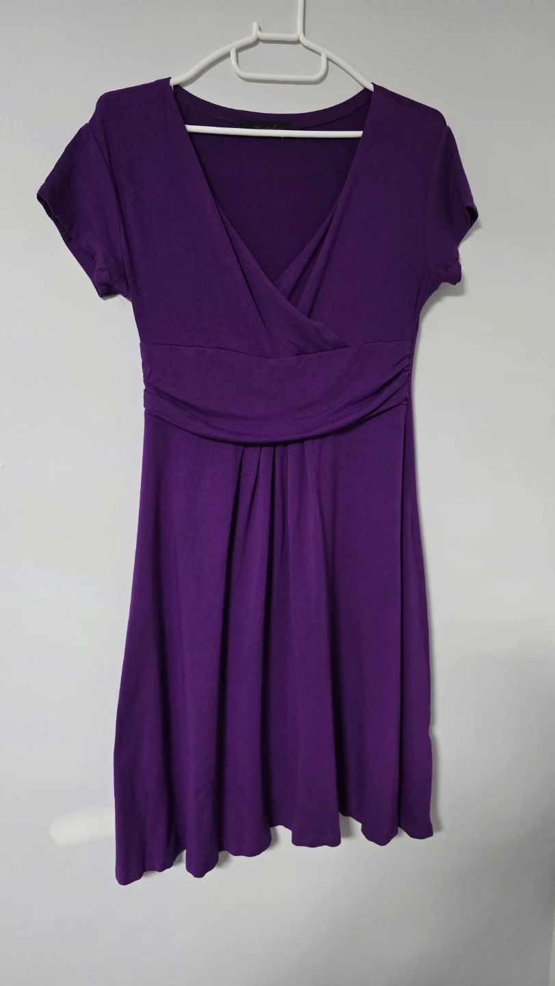 Purple Short Sleeve maternity Dress size 14-XL