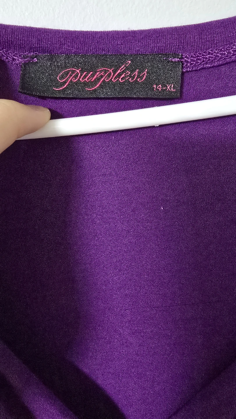 Purple Short Sleeve maternity Dress size 14-XL - photo 3