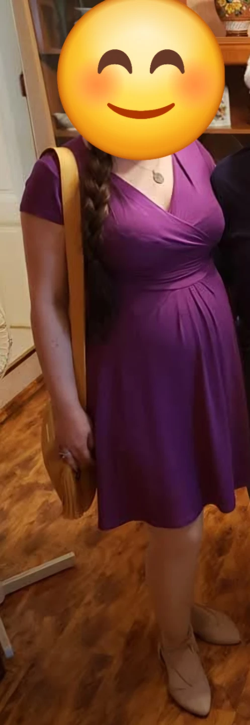 Purple Short Sleeve maternity Dress size 14-XL - photo 4