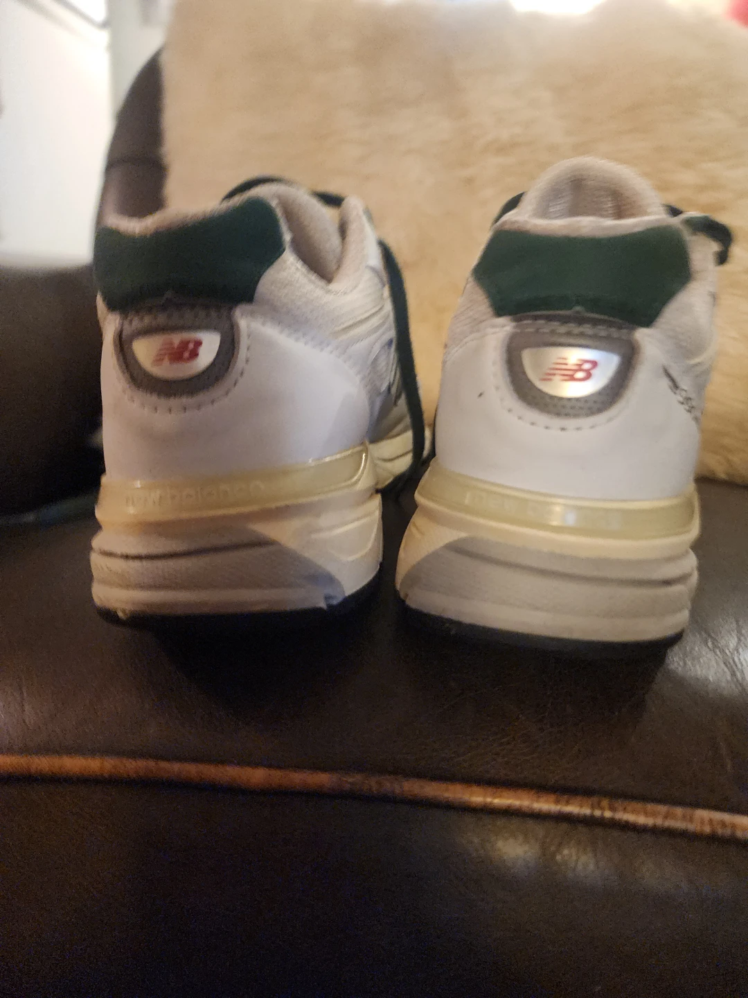 New Balance 990v4 x Teddy Santis "Calcium / Forest Green" Size 9 - photo 4