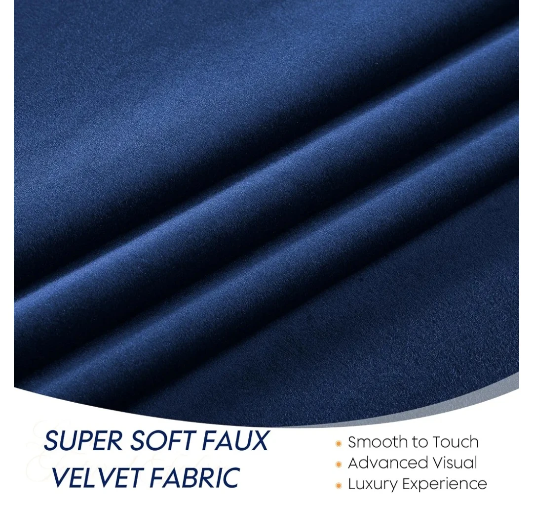 Dreaming Casa Royal Blue Velvet Curtains - 96" L - photo 2
