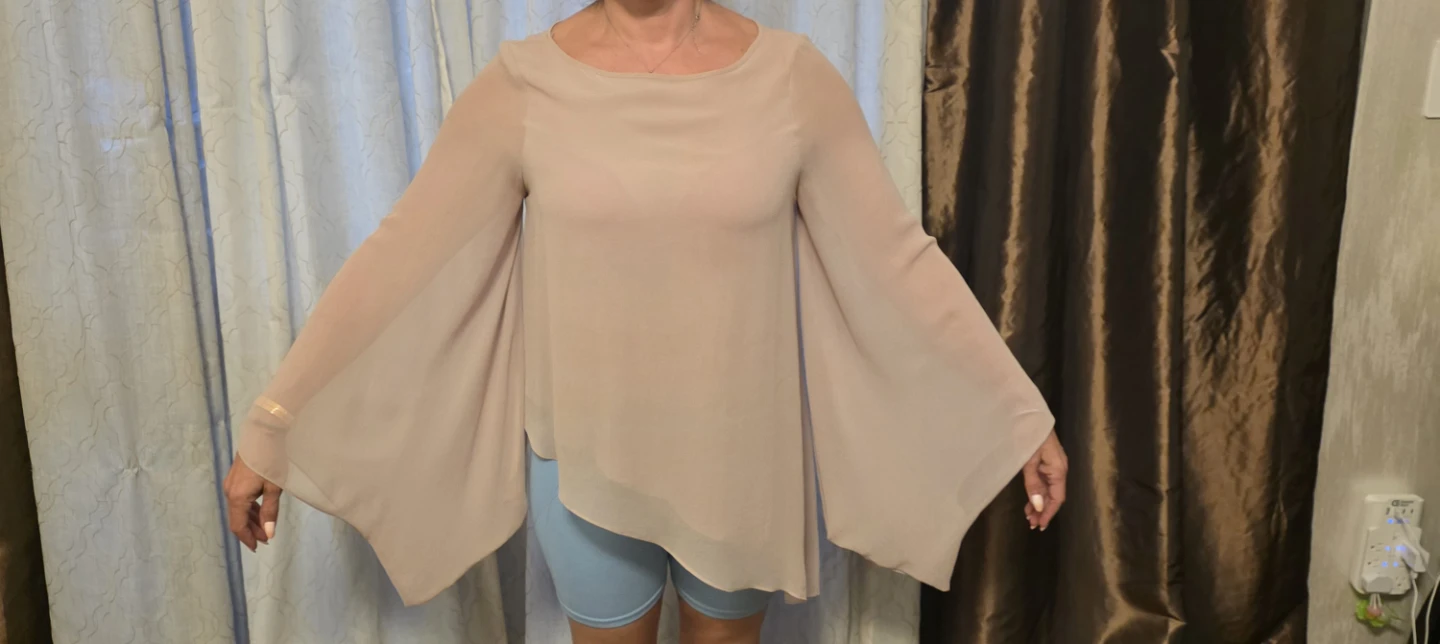 Light Pink Asymmetrical Flowy Top