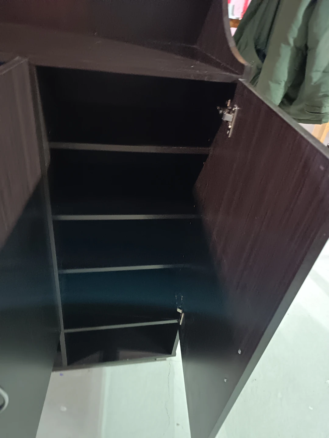 Dark Brown Cabinet with Shelves - photo 4