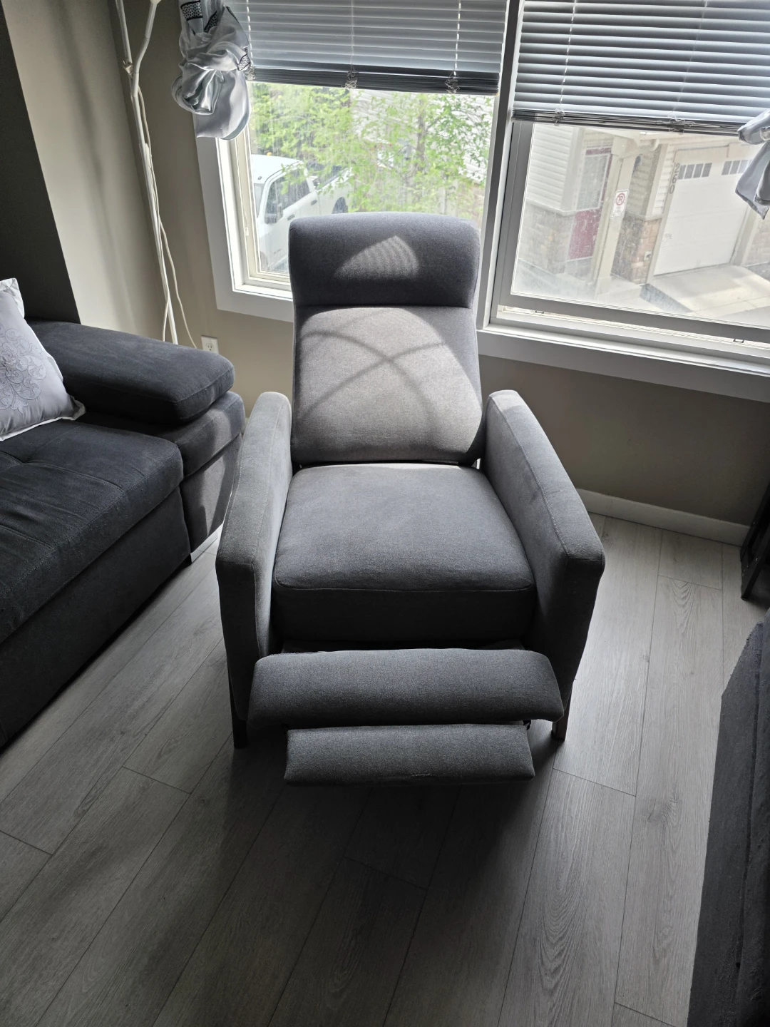 Grey Fabric Recliner Chair - photo 3
