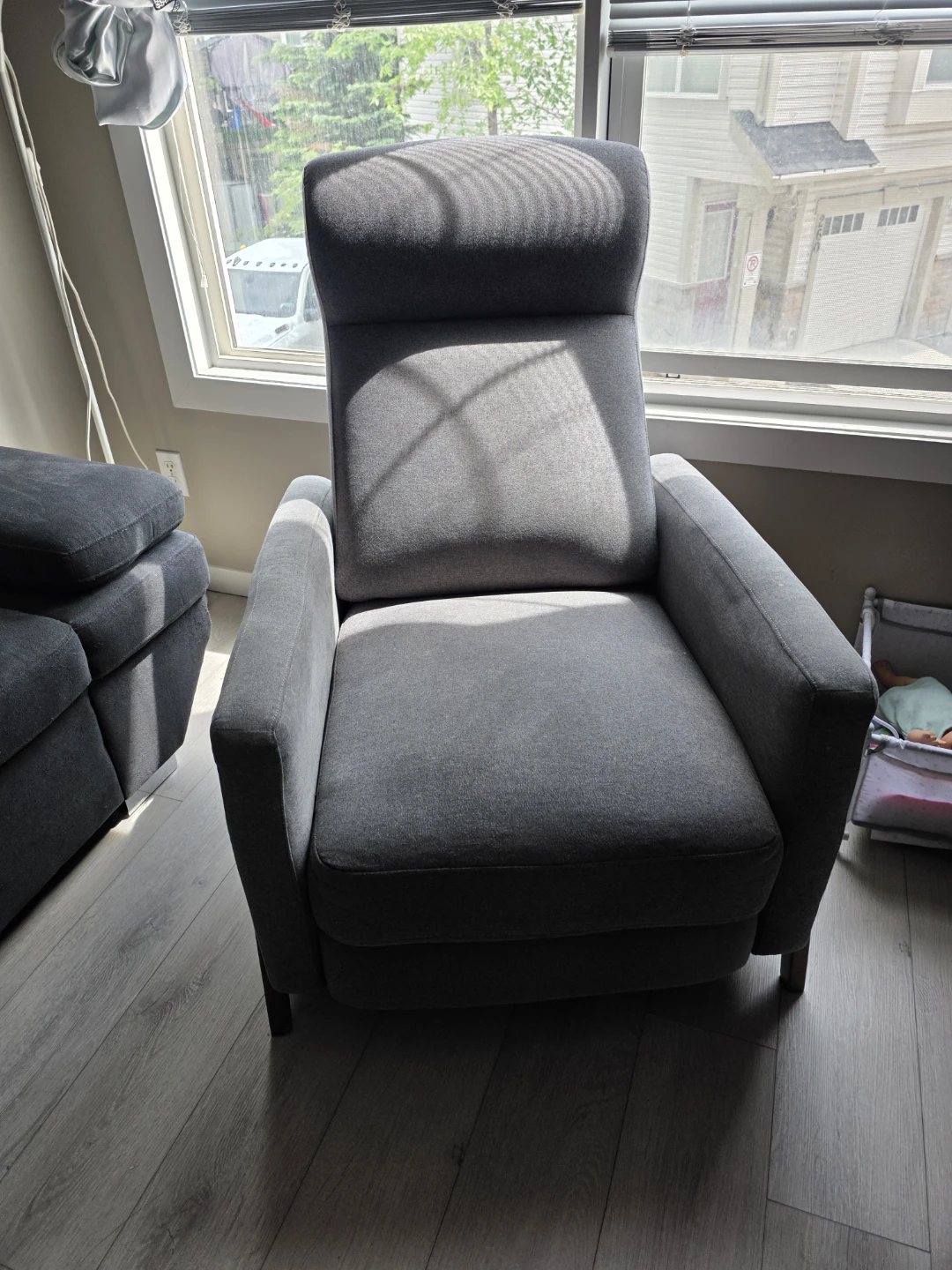 Grey Fabric Recliner Chair - photo 4