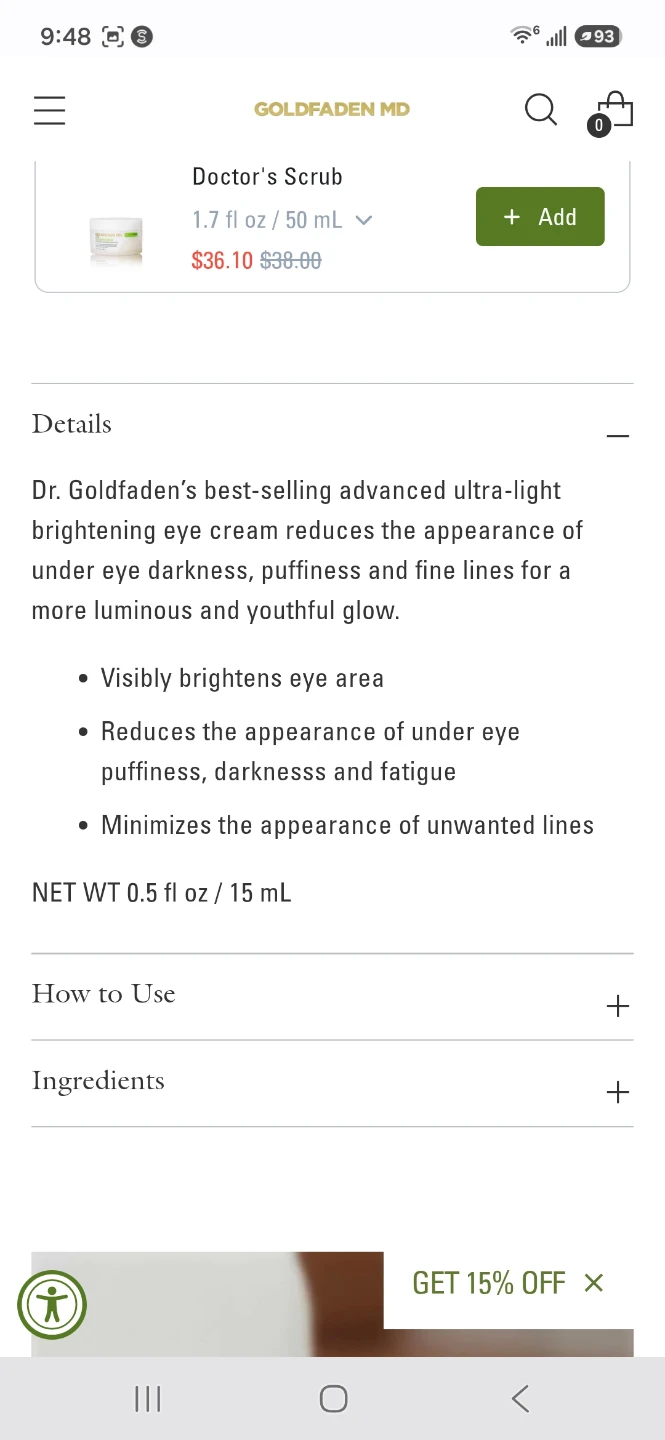 Goldfaden MD Bright Eyes Dark Circle Radiance Concentrate ⚽️ - photo 4