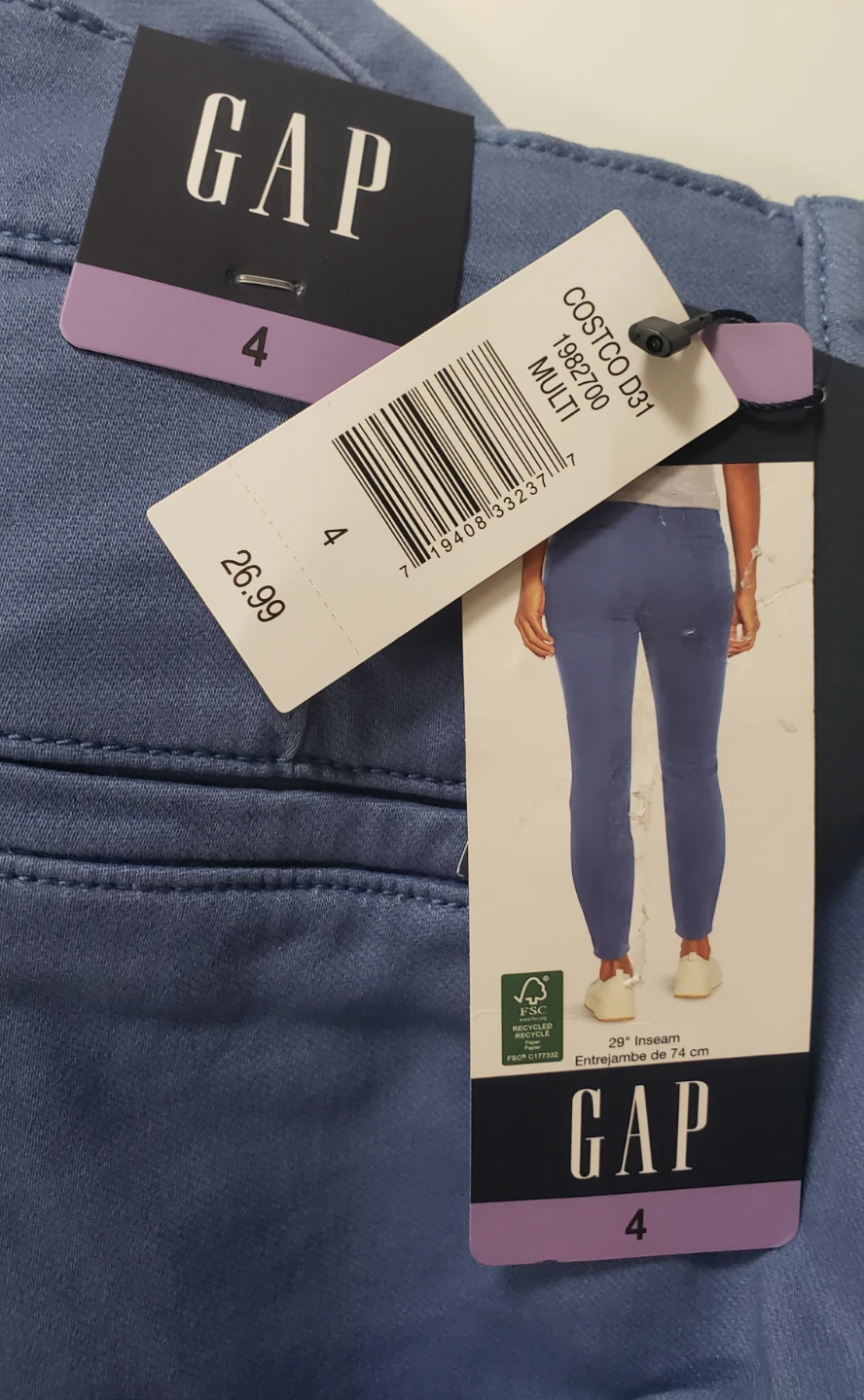 Brand new GAP Women's Blue Skinny Pants Size 4 - photo 5