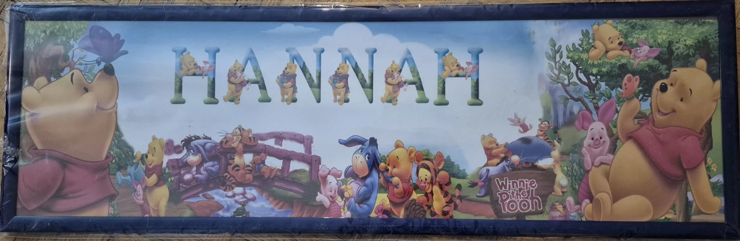 Personalized Winnie the Pooh "HANNAH" Wall Art