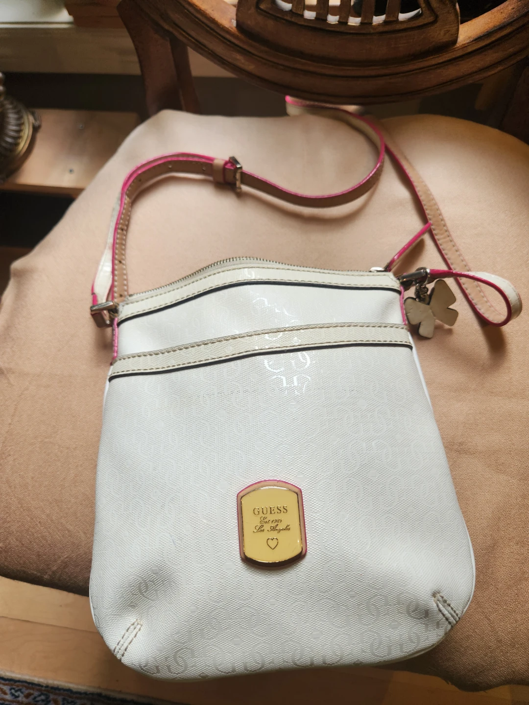 Guess White Crossbody Bag