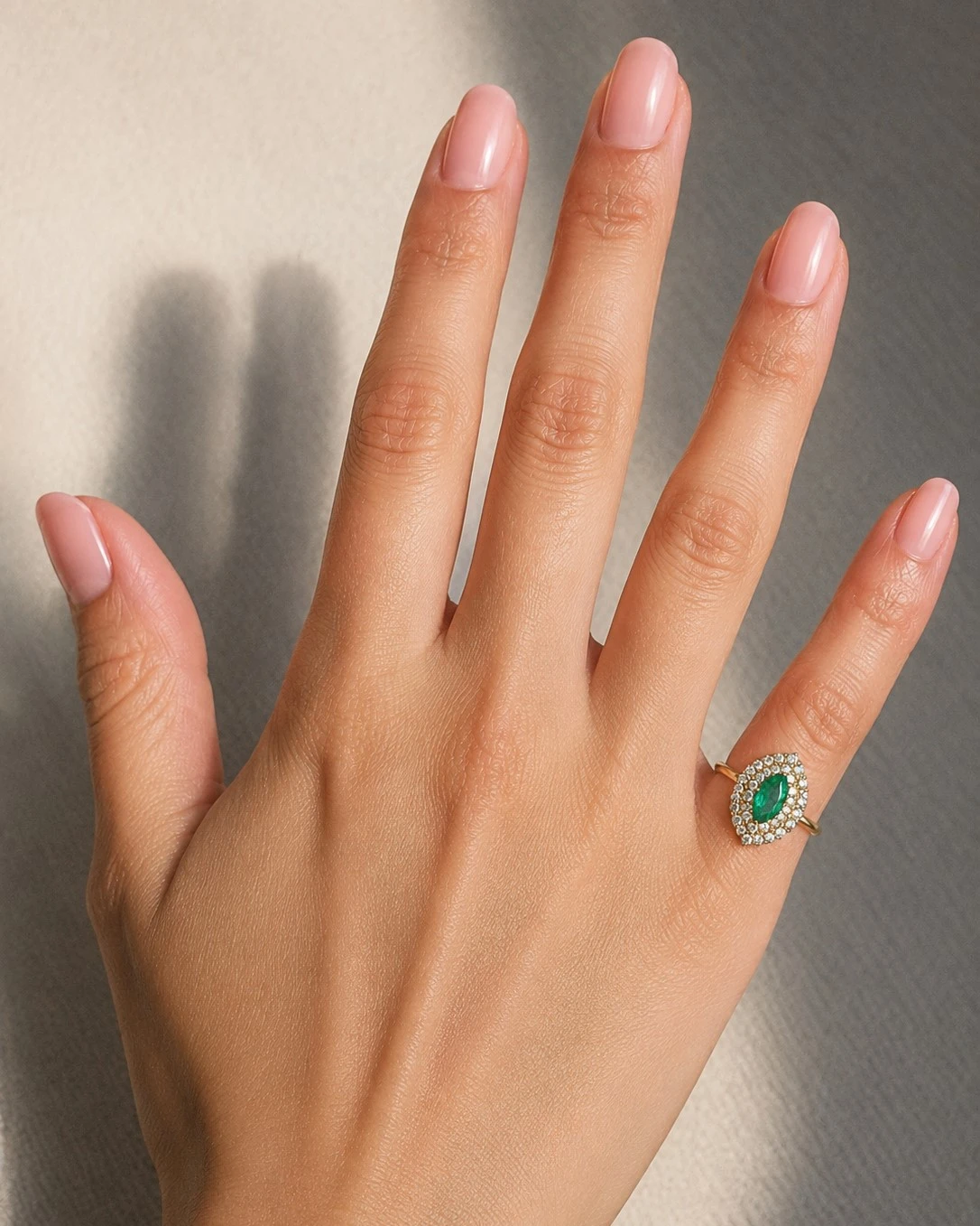 Marquise Emerald and Diamond Ring Accent - photo 2