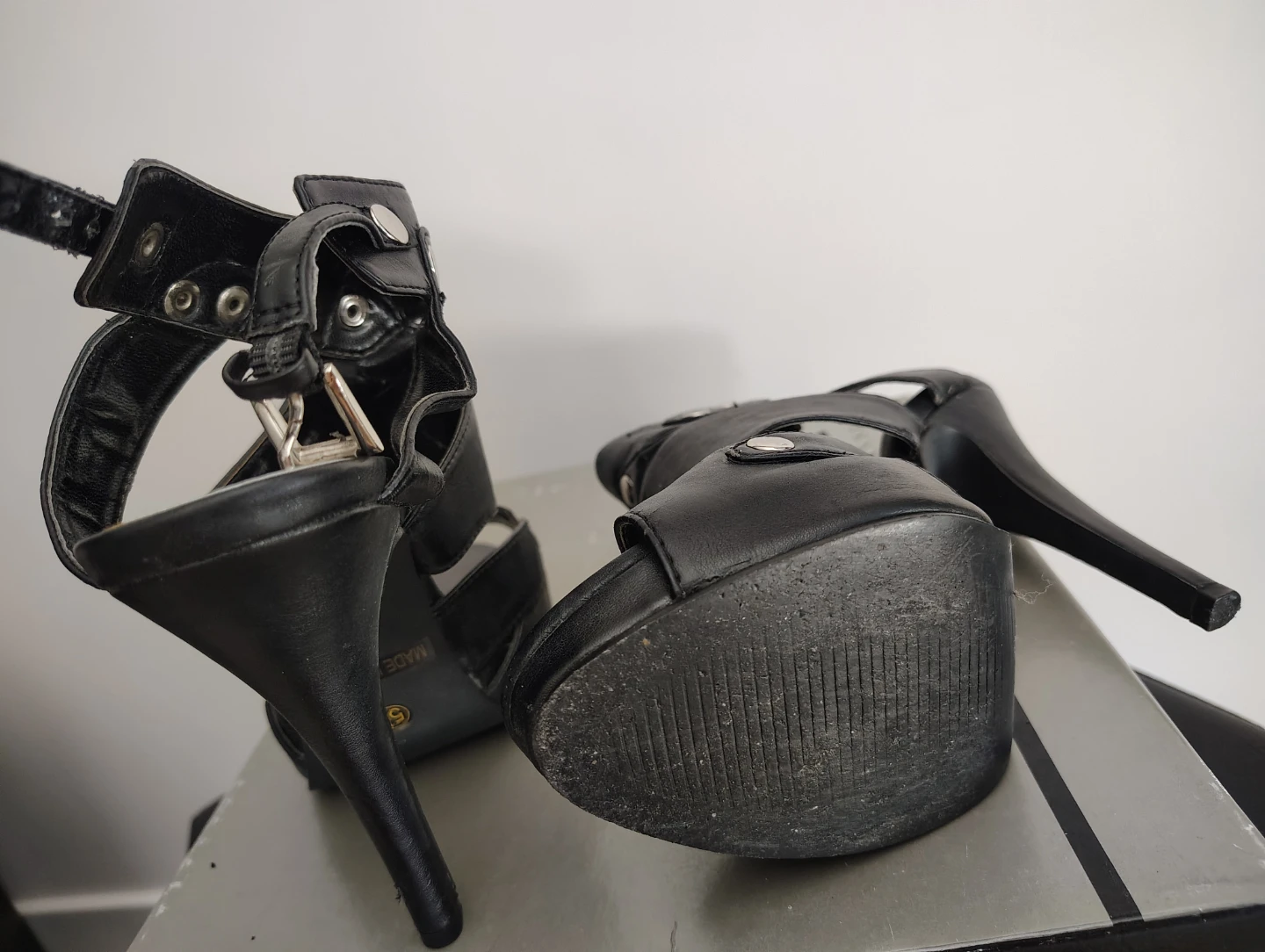 Quest Black Strappy Heels - photo 4