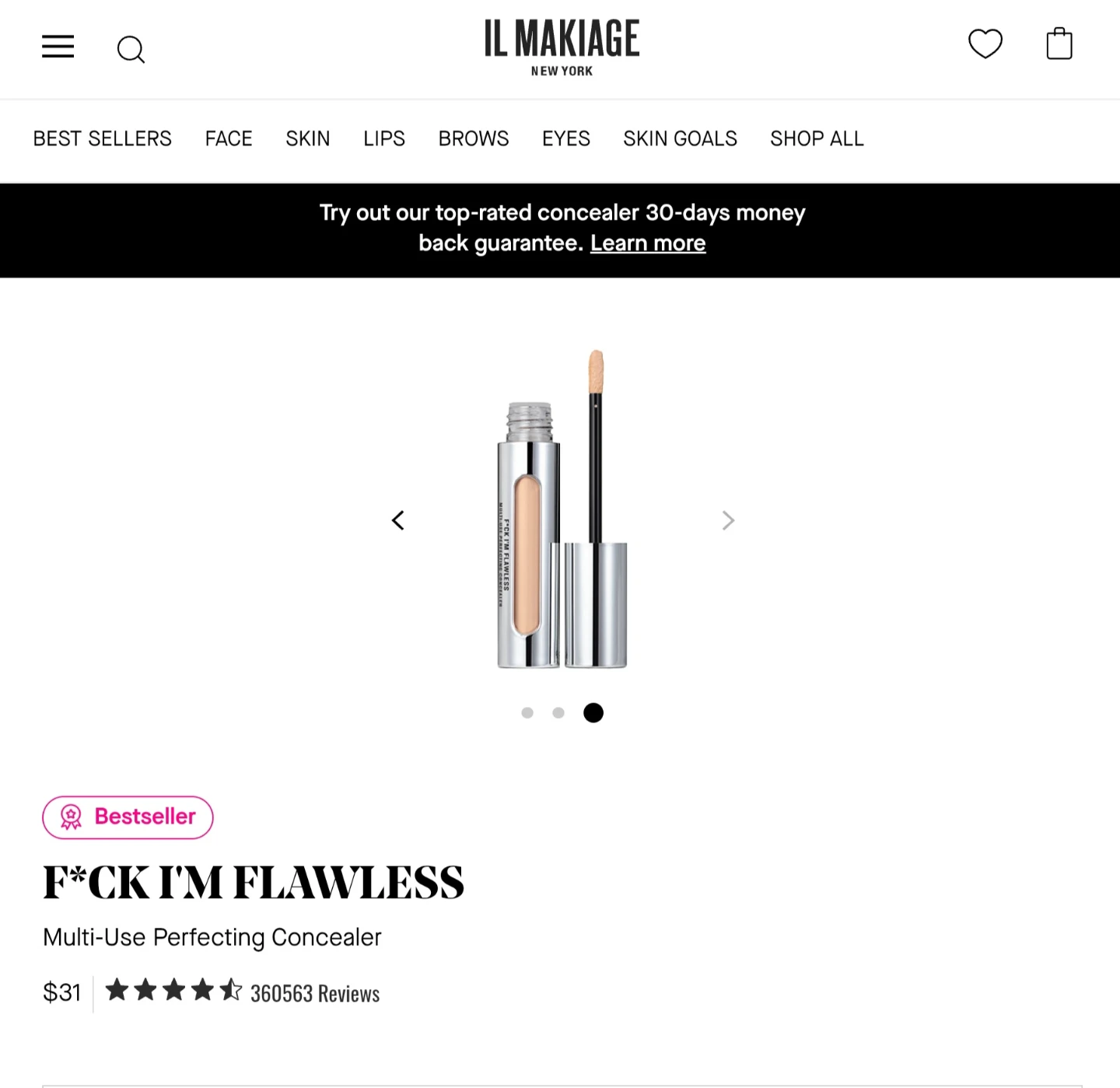 Il makiage Multi-Use Perfecting Concealer shade 2.5