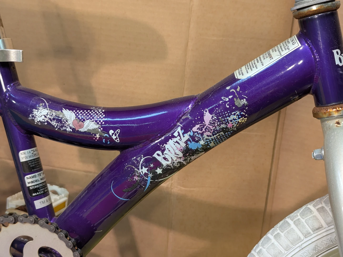 12" wheels, Kids Purple Bratz Bike, for kids 3-8 years old - photo 2