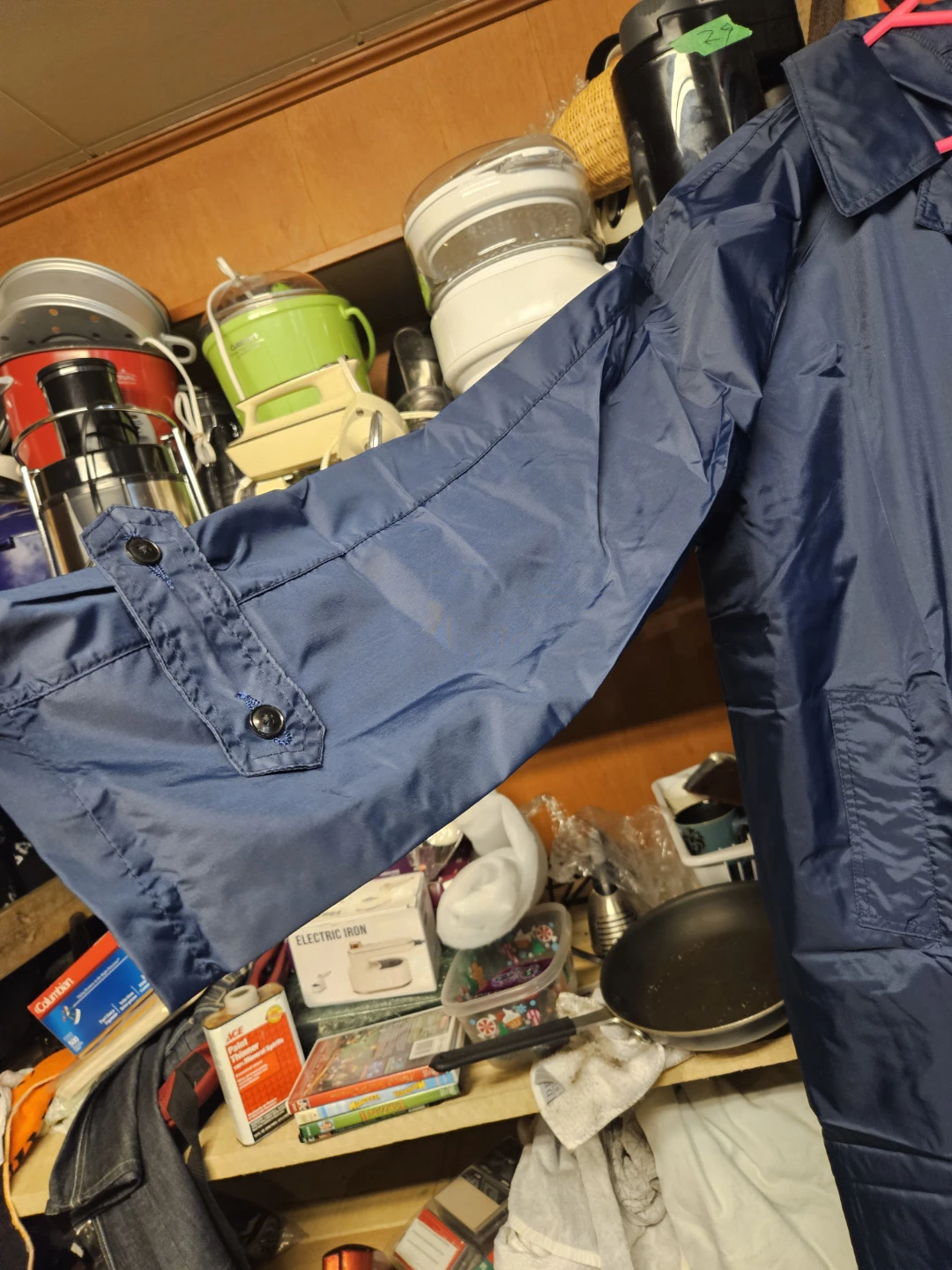 Holt Renfrew Navy Blue Raincoat - Size XL - photo 3