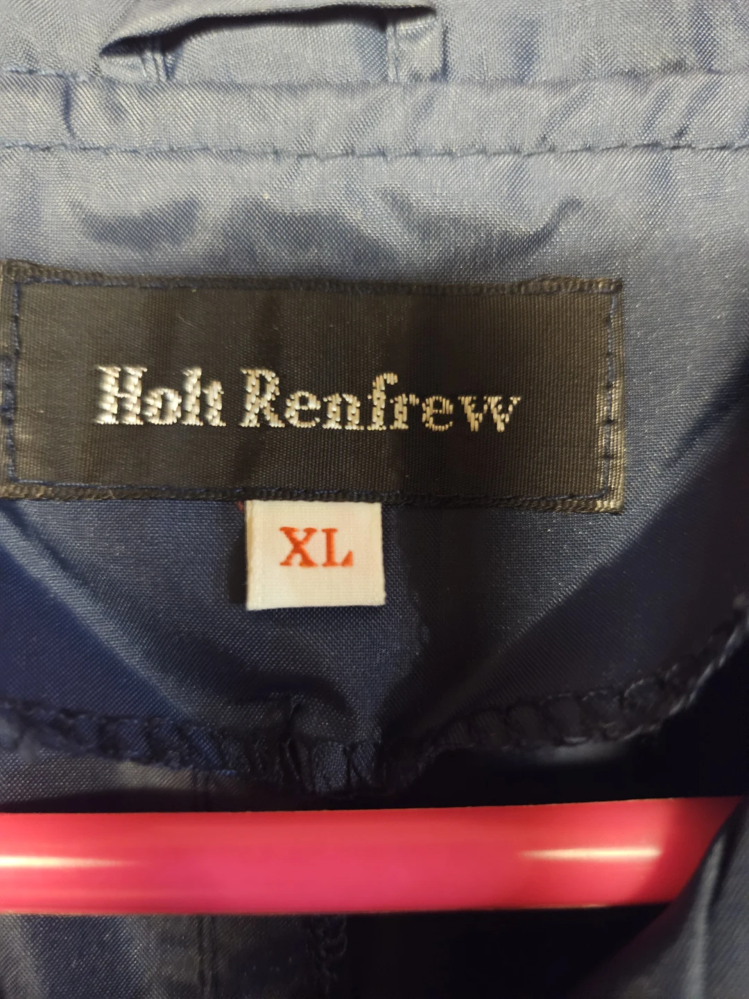 Holt Renfrew Navy Blue Raincoat - Size XL - photo 5