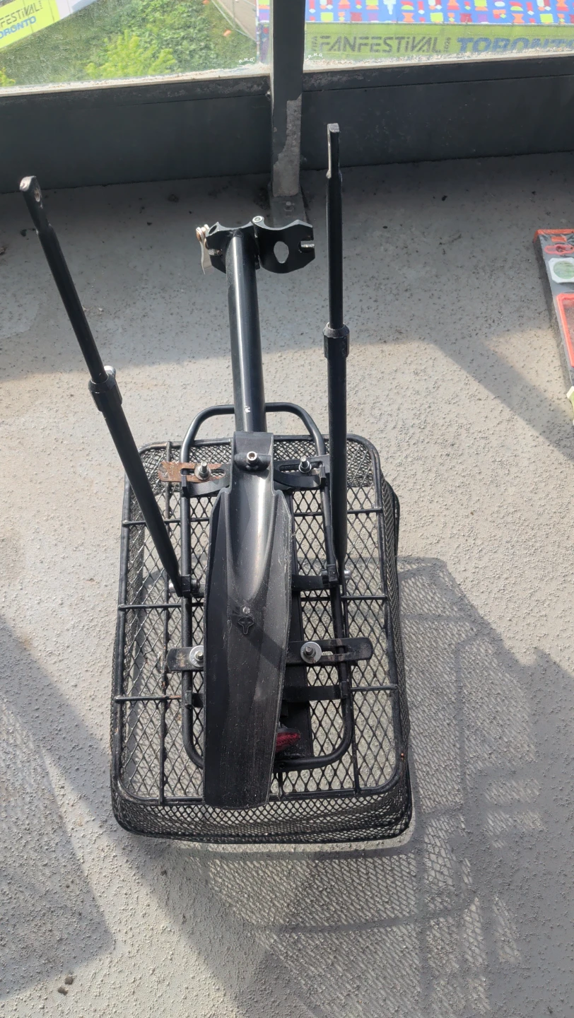 Bike Rear Rack with Basket and Reflector and Mud Guard - photo 2