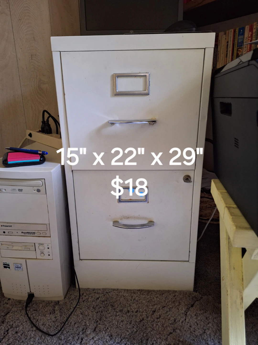 2-Drawer Metal Filing Cabinet - photo 2