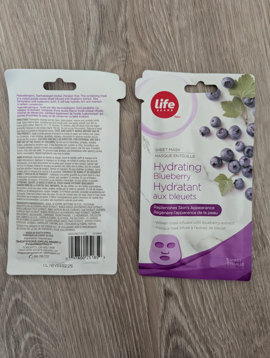 Life Brand Hydrating Blueberry Sheet Mask ⚽