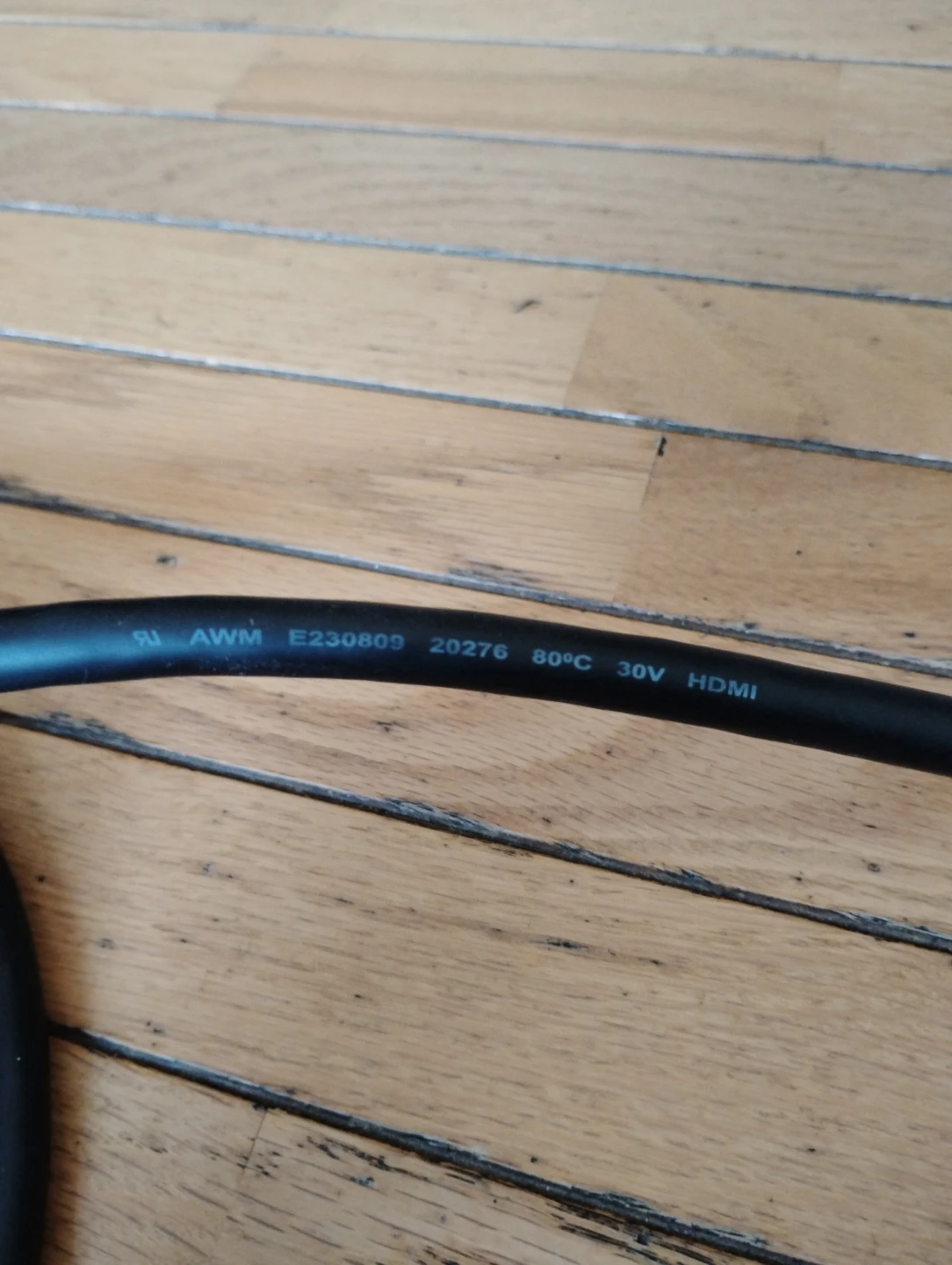 HDMI Cable 20 feet long rated for 80°C and 30V