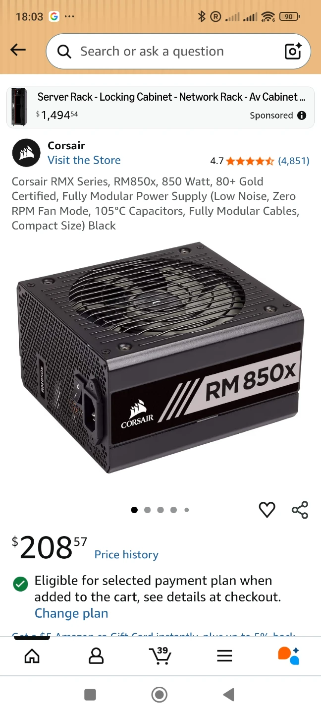 Corsair RM850x 850 Watt Power Supply - photo 2