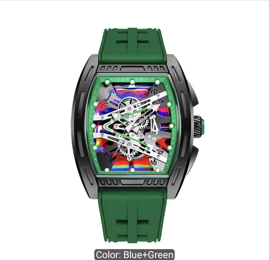 RUBBER STRAP MEN WATCH