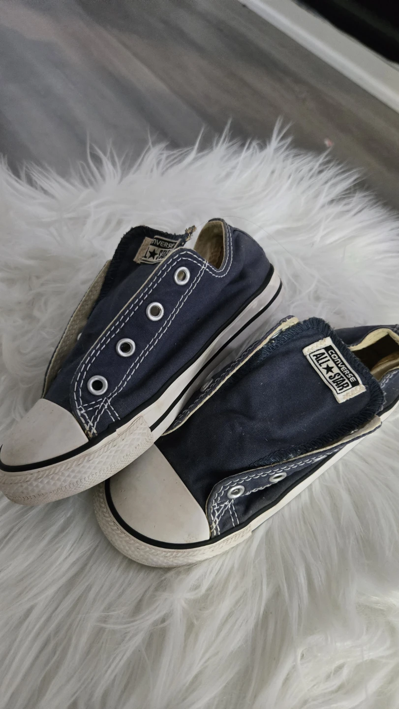 Converse All Star Navy Canvas Shoes Toddler Size 10 - photo 4