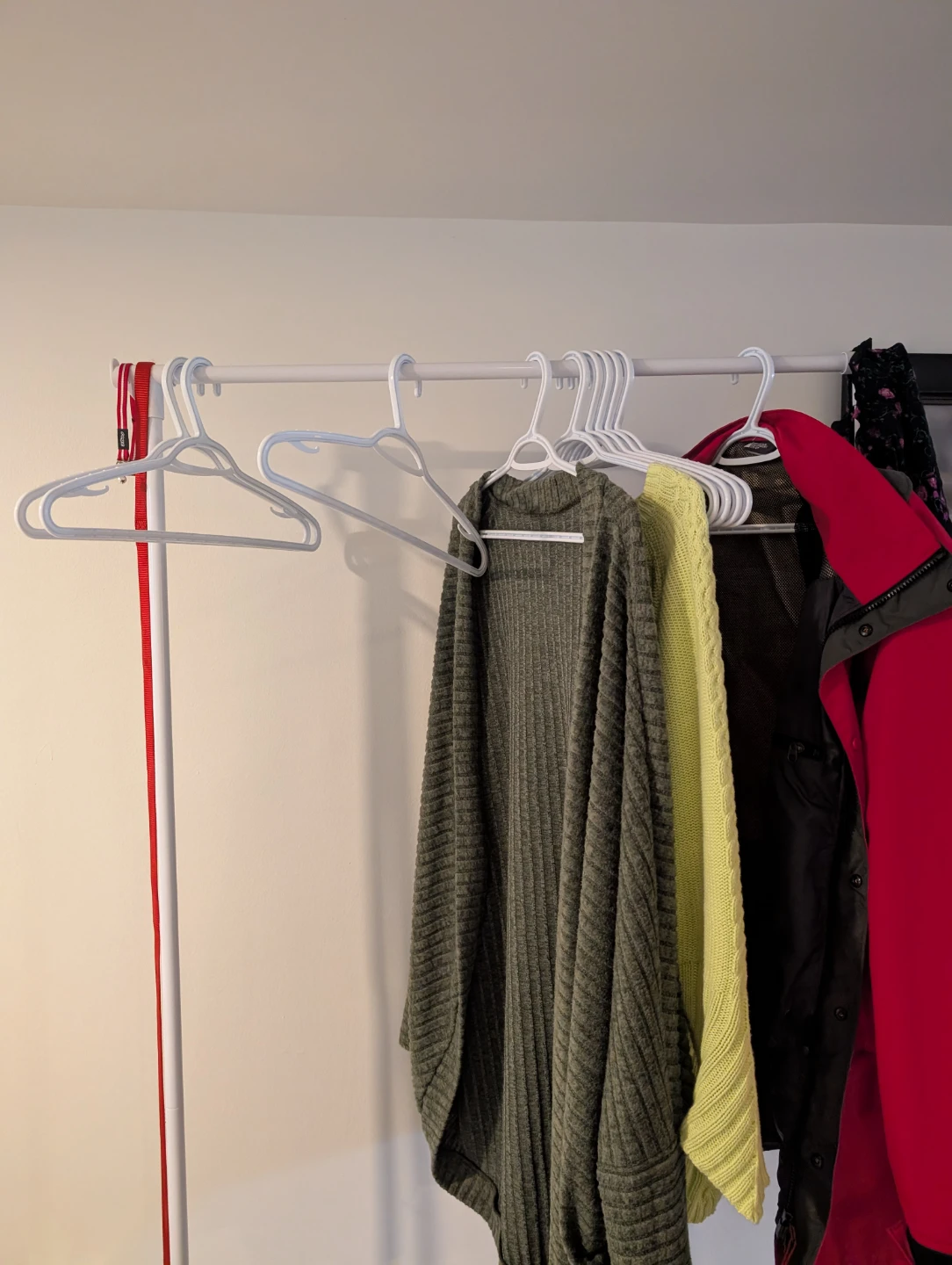 White Rolling Garment Rack